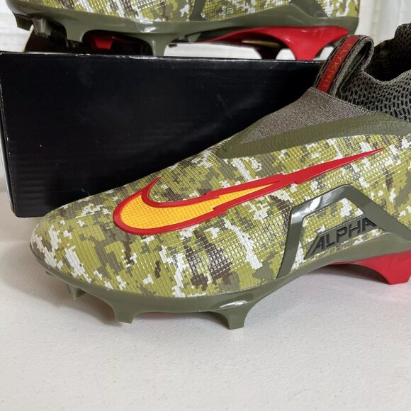 Nike Alpha Menace Elite 3 Football Cleats Size 9 Travis Kelce T-Rex Camo 🔥🔥🔥 - Picture 2 of 10